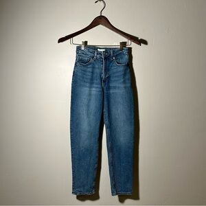 H&M High Waisted Mom Jeans - Size 2, Vintage Blue Wash, Perfect Retro Look